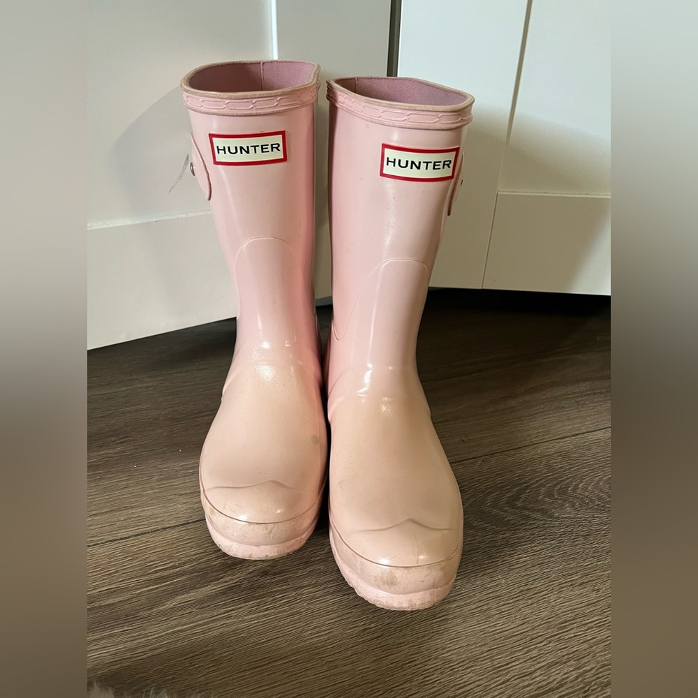 Hunter boots light pink